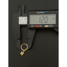 Load image into Gallery viewer, 18K Gold Earrings Hoops Star Charm 1.22 grams Small - Rafant