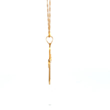 Load image into Gallery viewer, 18K Gold Necklace Chain 17.75 inches Pendant Cross Religious 1.14 grams - Rafant