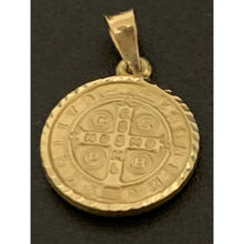 Load image into Gallery viewer, 18K Gold Pendant Saint Benedict Religious 1.32 grams - Rafant