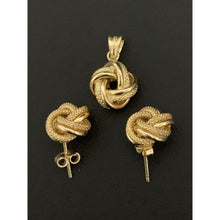 Load image into Gallery viewer, 18K Gold Pendant Earrings Sets Stud Knot 3.34 grams - Rafant