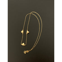 Load image into Gallery viewer, 18K Gold Necklace 16 inches with Heart Charms 1.66 grams - Rafant