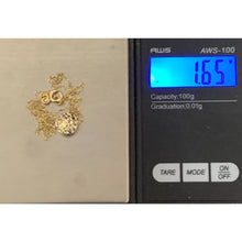 Load image into Gallery viewer, 18K Gold Necklace Chain 16.50" with Round Circle Pendant - Rafant