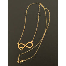 Load image into Gallery viewer, 18K Gold Necklace Chain Cable Link 16 inches Infinity - Rafant