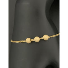 Load image into Gallery viewer, 18K Gold Bracelet Frosted Balls Size 7.5" - Rafant