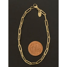 Load image into Gallery viewer, 18K Gold Bracelet Paperclip Small Link 7 inches 2.47 grams - Rafant