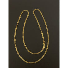 Load image into Gallery viewer, 18K Gold Necklace Chain Paperclip Small Links 18 inches 2.78 grams Thin - Rafant