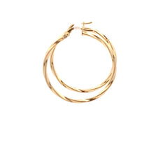 Load image into Gallery viewer, 18K Yellow Gold Earrings Hoops Spiral 1.47 grams - Rafant