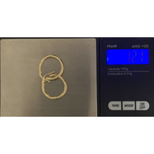 Load image into Gallery viewer, 18K Gold Earrings Hoops Loops 1.21 grams - Rafant