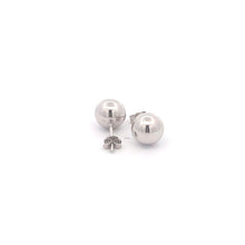 Load image into Gallery viewer, 18K White Gold Earrings Stud Balls Polished 1.63 grams - Rafant