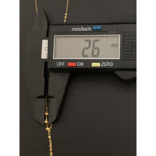 Load image into Gallery viewer, 18K Gold Necklace Chain 18 inches with Puffed Heart Charms Beads 1.15 grams - Rafant