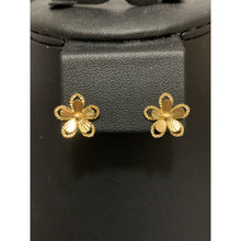 Load image into Gallery viewer, 18K Gold Earrings Stud Flower 1.15 grams - Rafant