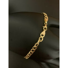 Load image into Gallery viewer, 18K Saudi Gold Bracelet Cable Link Chain Size 8" - Rafant