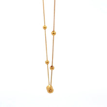 Load image into Gallery viewer, 18K Gold Necklace Chain  17.75 inches Tiny Beads Charms  Pendant 0.86 grams - Rafant