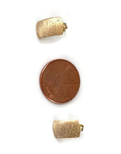 Load image into Gallery viewer, 18K Gold Frosted Rectangle Stud Earrings - Rafant