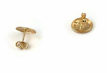 Load image into Gallery viewer, New Real 18K Saudi Gold Oval Stud Earrings - Rafant
