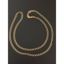 Load image into Gallery viewer, 18K Gold Chain Necklace Saudi Real Gold Round Cable Link 21.50" - Rafant