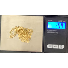 Load image into Gallery viewer, 18K Gold Chain Necklace Saudi Real Gold Round Cable Link 21.50" - Rafant