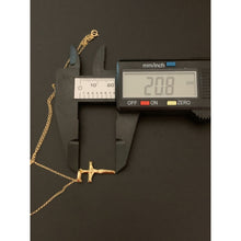 Load image into Gallery viewer, 18K Saudi Gold Necklace Rolo Chain 17.50" w/ Cross Pendant - Rafant