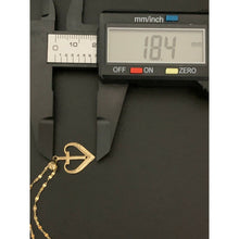 Load image into Gallery viewer, 18K Saudi Gold Necklace Chain 15.75" w/ Heart Cross Pendant 1.41 grams - Rafant