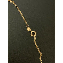 Load image into Gallery viewer, 18K Saudi Gold Necklace Chain 15.75" w/ Frosted Ball Pendant 1.50 grams - Rafant
