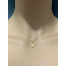 Load image into Gallery viewer, 18K Saudi Gold Necklace Chain 15.75" w/ Frosted Ball Pendant 1.50 grams - Rafant