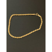 Load image into Gallery viewer, 18K Gold Bracelet Saudi Real Gold Rope Chain Size 7.5" - Rafant
