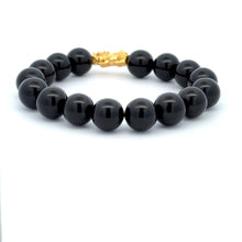 Load image into Gallery viewer, 24K Gold Piyao Pixiu Dragon Lucky Charm Bracelet Natural Gemstones Birthstones Feng Shui 9.5mm - 10mm - Rafant