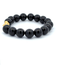 Load image into Gallery viewer, 24K Gold Piyao Pixiu Dragon Lucky Charm Bracelet Natural Gemstones Birthstones Feng Shui 9.5mm - 10mm - Rafant