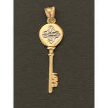 Load image into Gallery viewer, 18K Saudi Gold Key Pendant Real White Yellow Gold - Rafant