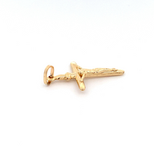 Load image into Gallery viewer, 18K Yellow Gold Pendant Cross Religious Jesus Christ - Rafant