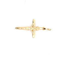 Load image into Gallery viewer, 18K Yellow Gold Pendant Cross Religious Jesus Christ - Rafant