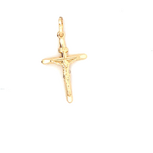 Load image into Gallery viewer, 18K Yellow Gold Pendant Cross Religious Jesus Christ - Rafant