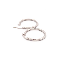 Load image into Gallery viewer, 18K White Gold Earrings Hoops - Rafant