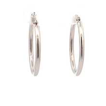 Load image into Gallery viewer, 18K White Gold Earrings Hoops - Rafant