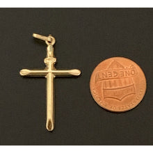 Load image into Gallery viewer, 18K Saudi Gold Pendant Cross Yellow Real Gold - Rafant