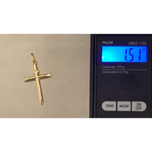 Load image into Gallery viewer, 18K Saudi Gold Pendant Cross Yellow Real Gold - Rafant