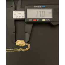 Load image into Gallery viewer, New Real 18K Saudi Gold Necklace Cable Link Chain 17.75" w/ Jesus Christ Pendant - Rafant