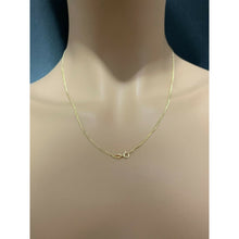 Load image into Gallery viewer, 18K Gold Chain Necklace Curb Cuban 20" Saudi Yellow Gold Lightweight Dainty - Rafant
