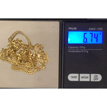 Load image into Gallery viewer, 18K Gold Chain Necklace Real Saudi Gold Curb 22" - Rafant