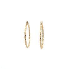 Load image into Gallery viewer, 18K Gold Earrings Hoops Loops Spiral 1.38 grams - Rafant
