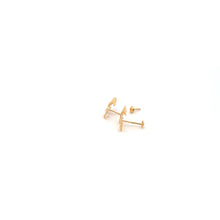 Load image into Gallery viewer, 18K Gold Earrings Screw Type Swan - Rafant
