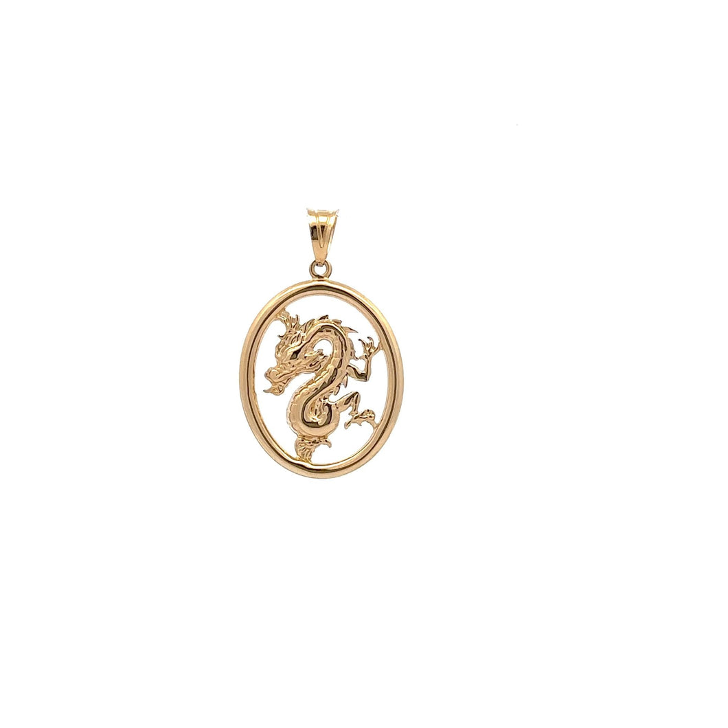 18K Gold Pendant Charm Lucky Dragon 1.13 grams - Rafant