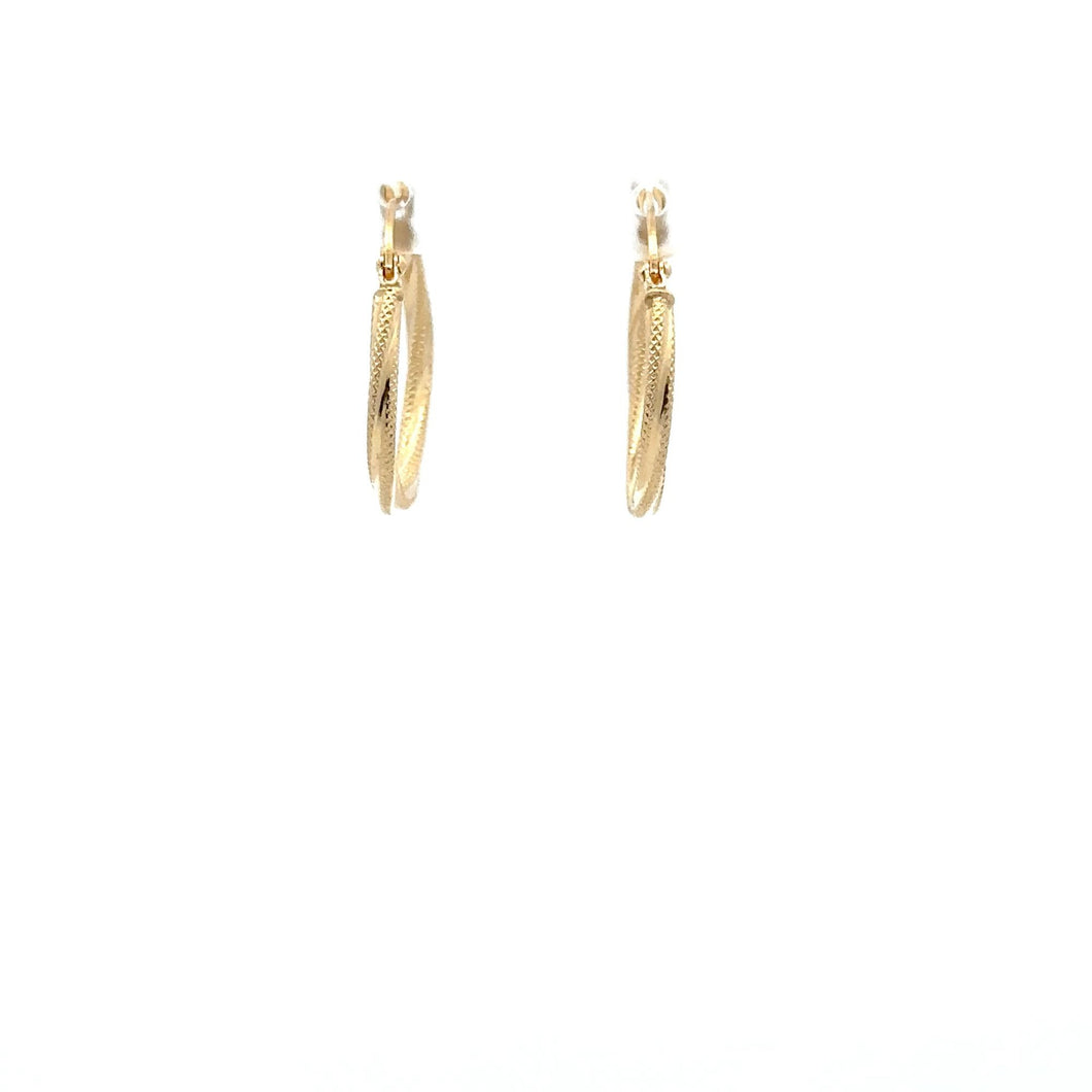 18K Gold Earrings Hoops Spiral 1.02 grams - Rafant