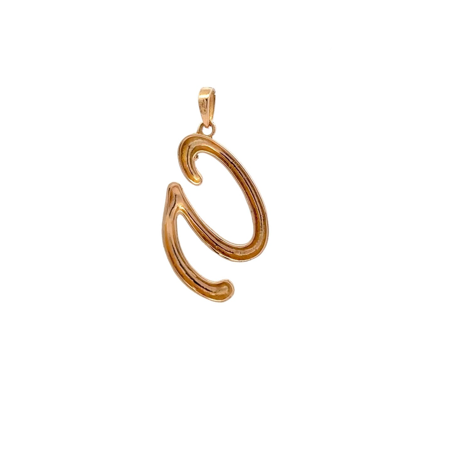 18K Gold Pendant Letter G Initial 2.20 grams - Rafant
