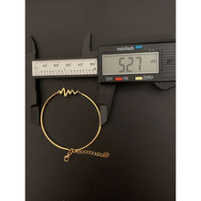 Load image into Gallery viewer, 18K Gold Bracelet Bangle Heart Beat Small ExtraSmall 4.08 grams
