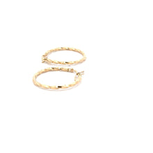 Load image into Gallery viewer, 18K Gold Earrings Hoops Spiral 1.19 grams - Rafant
