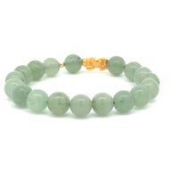 Load image into Gallery viewer, 18K Gold Dragon Pixiu Piyao Lucky Charm Beads Bracelet Gemstones Aventurine 8mm - Rafant
