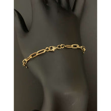 Load image into Gallery viewer, 18K Gold Bracelet Chain Link Paperclip 7.5 inches 3.81 grams
