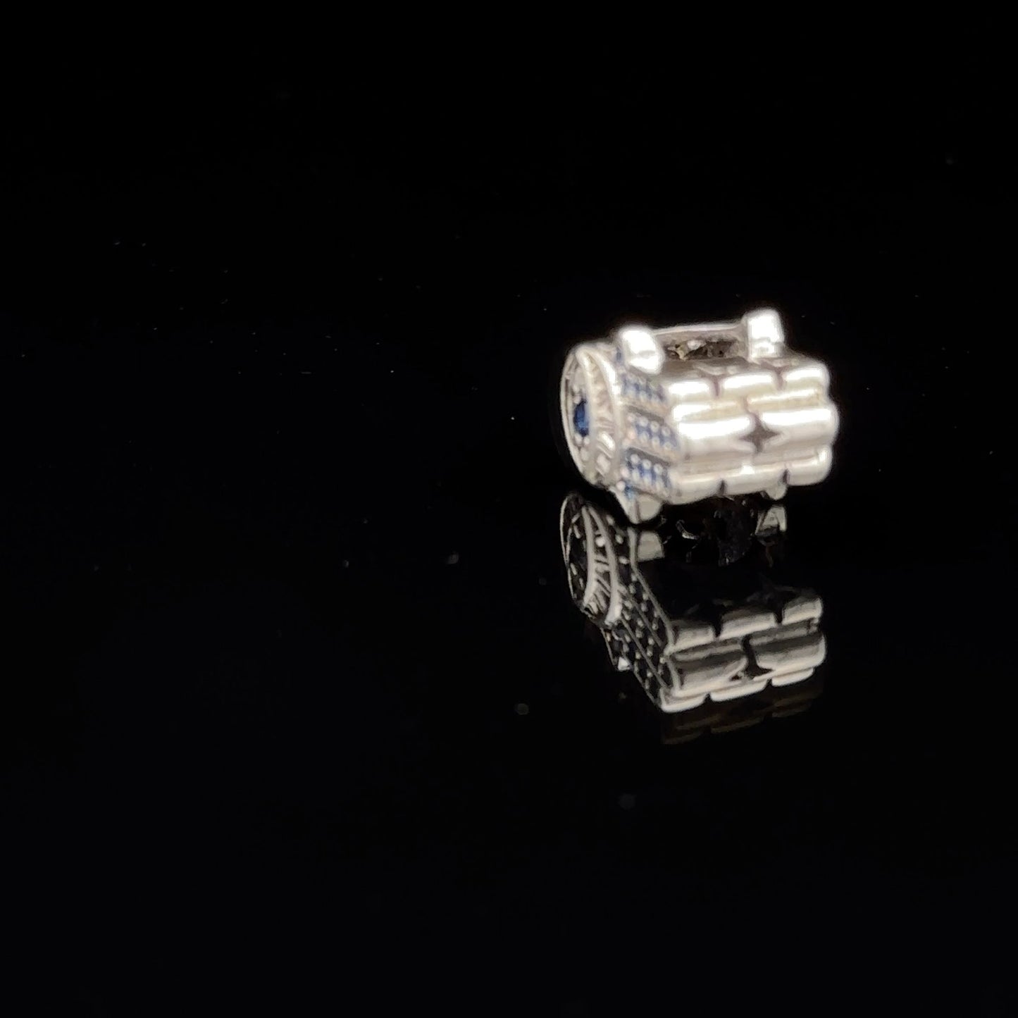 925 Sterling Silver Charm Bead  Hand of Fatima Hamsa For Charm Bracelet Necklace - Rafant