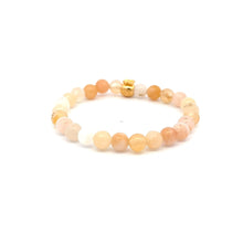 Load image into Gallery viewer, 18K Gold Money Bag Charm Bracelet Natural Aventurine Multicolor Gemstones 6mm - Rafant
